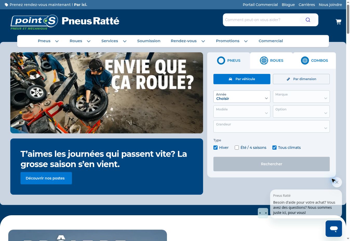 Site public Pneus Ratté